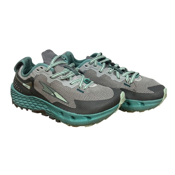 Altra Timp 4 Trail Running Shoes Womens Gray Teal Lace Up Sneakers Size 6 - Picture 2 of 14